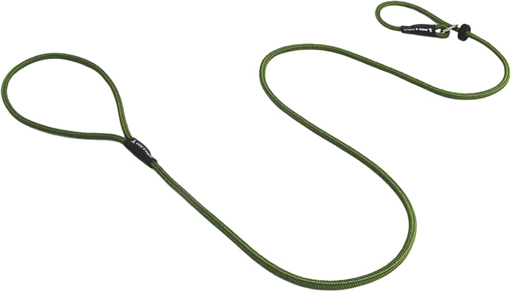 Dog & Field Signature Slip Lead Olive Green 1.25m Training Lead
