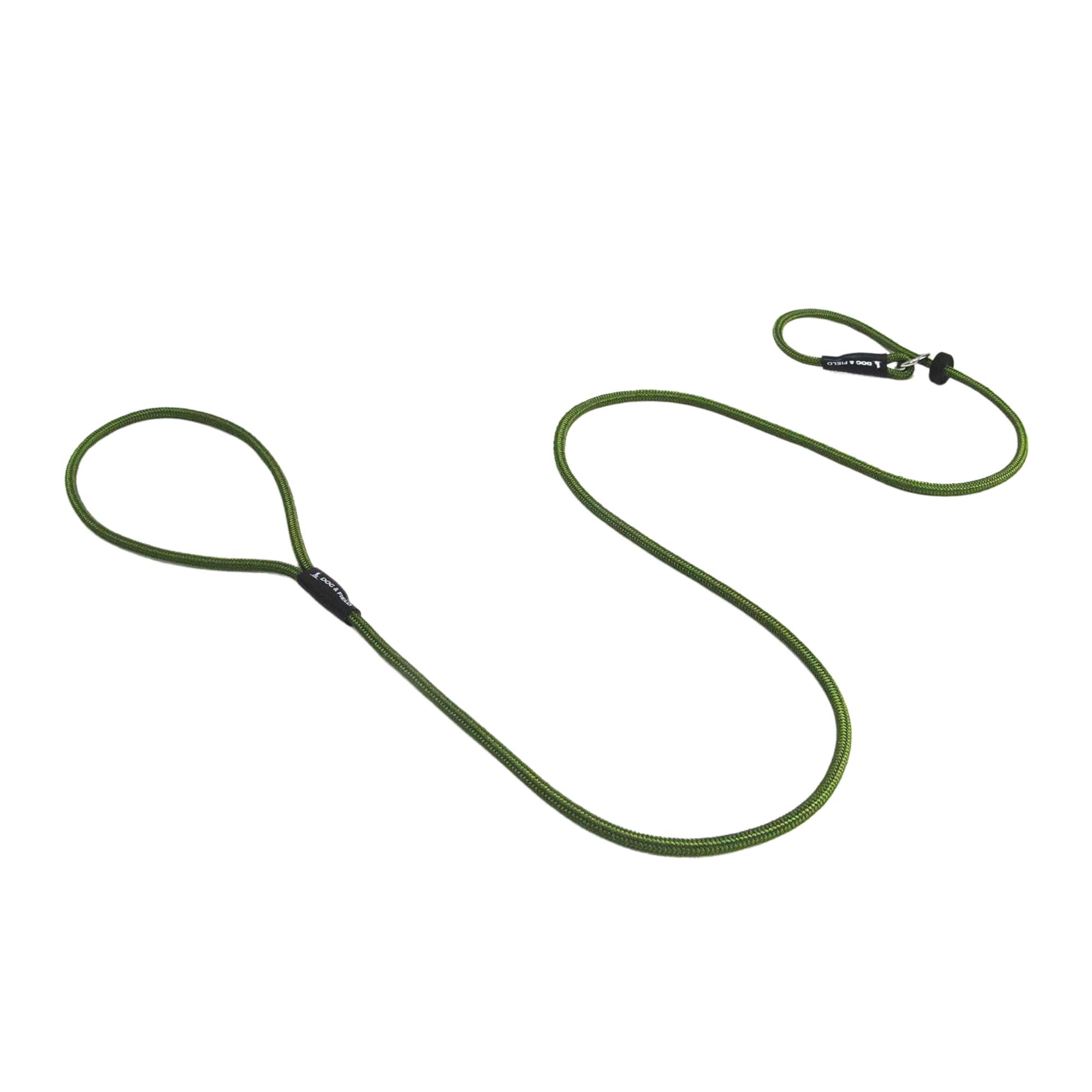 Dog & Field Signature Slip Lead for Dogs, Olive Green. 1.25m Lightweight Slip Leash, with Sliding Rubber Stopper for Training - No Collar or Harness Needed (Olive Green)