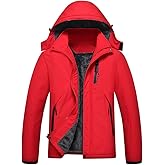 Jingangjin Men's Mountain Waterproof Ski Jacket Winter Windbreaker Warm Hooded Snowboarding Raincoat Jackets