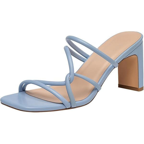 Bridal Shoes Light Blue Block Heel Pumps YCLUCHENG Women's Cute Square Open Toe High Heeled Sandals Bridal Shoes Light Blue Block Heel Pumps YCLUCHENG Women's Cute Square Open Toe High Heeled Sandals
