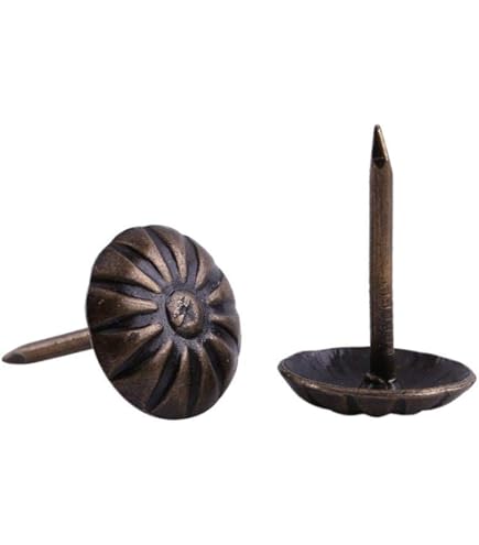 Wuuycoky Lot De 100 Clous Ronds à Tête Large En Laiton