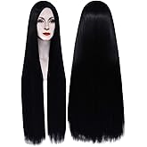 Mildiso 40'' 100cm Extra Long Black Wigs for Women Straight Hair Wig Natural Black Wigs for Party Halloween M086