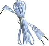 Vogueing Tool 1 Pair 120cm TENS Lead Wires 3.5mm Jack 2mm Pins White view 6