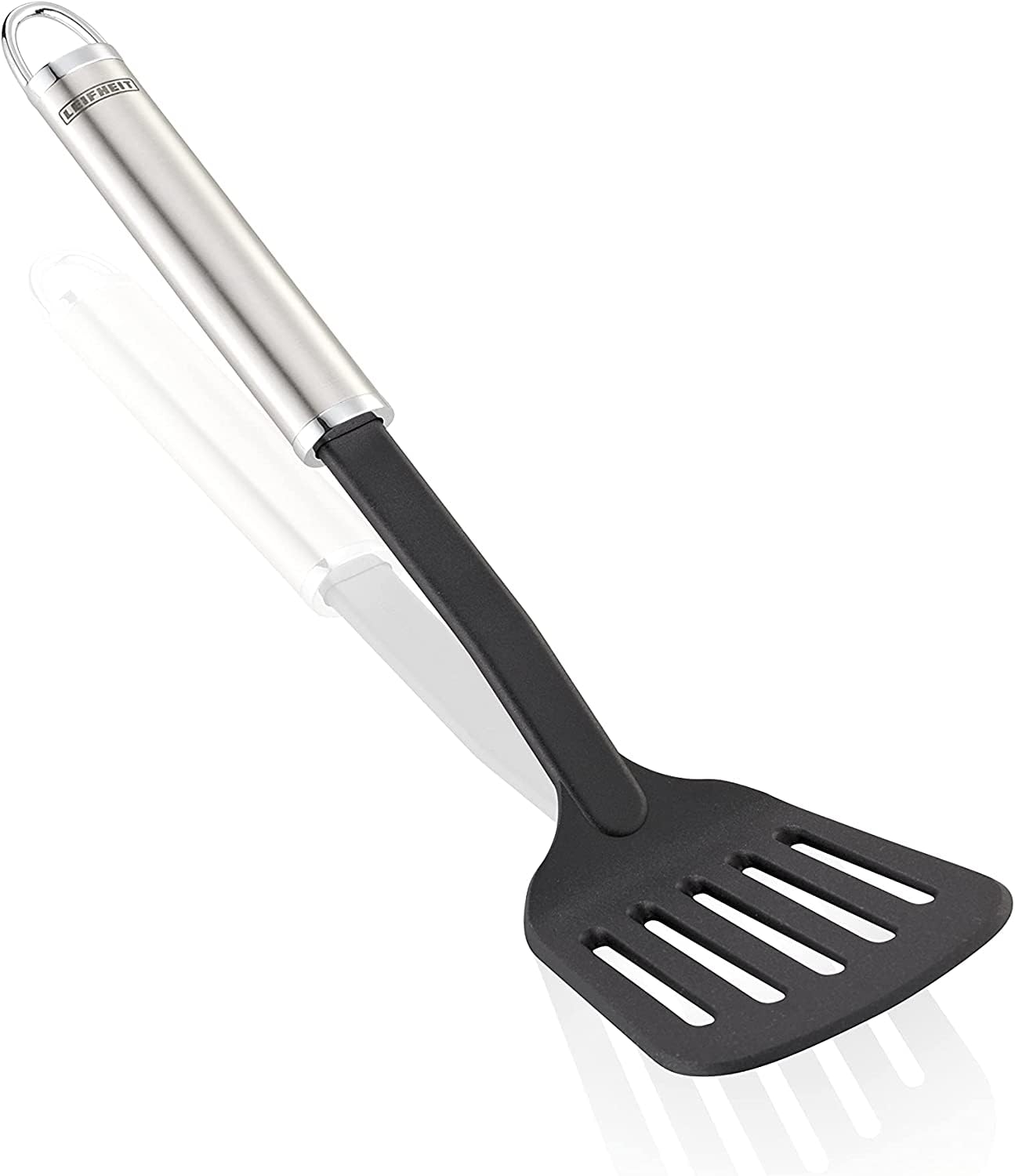 Leifheit Spatula Metal and Plastic, Dishwasher Safe, Sterling Stainless Steel, Cake Spatula, Kitchen Spatulas Turner, Silver/Black, 24059