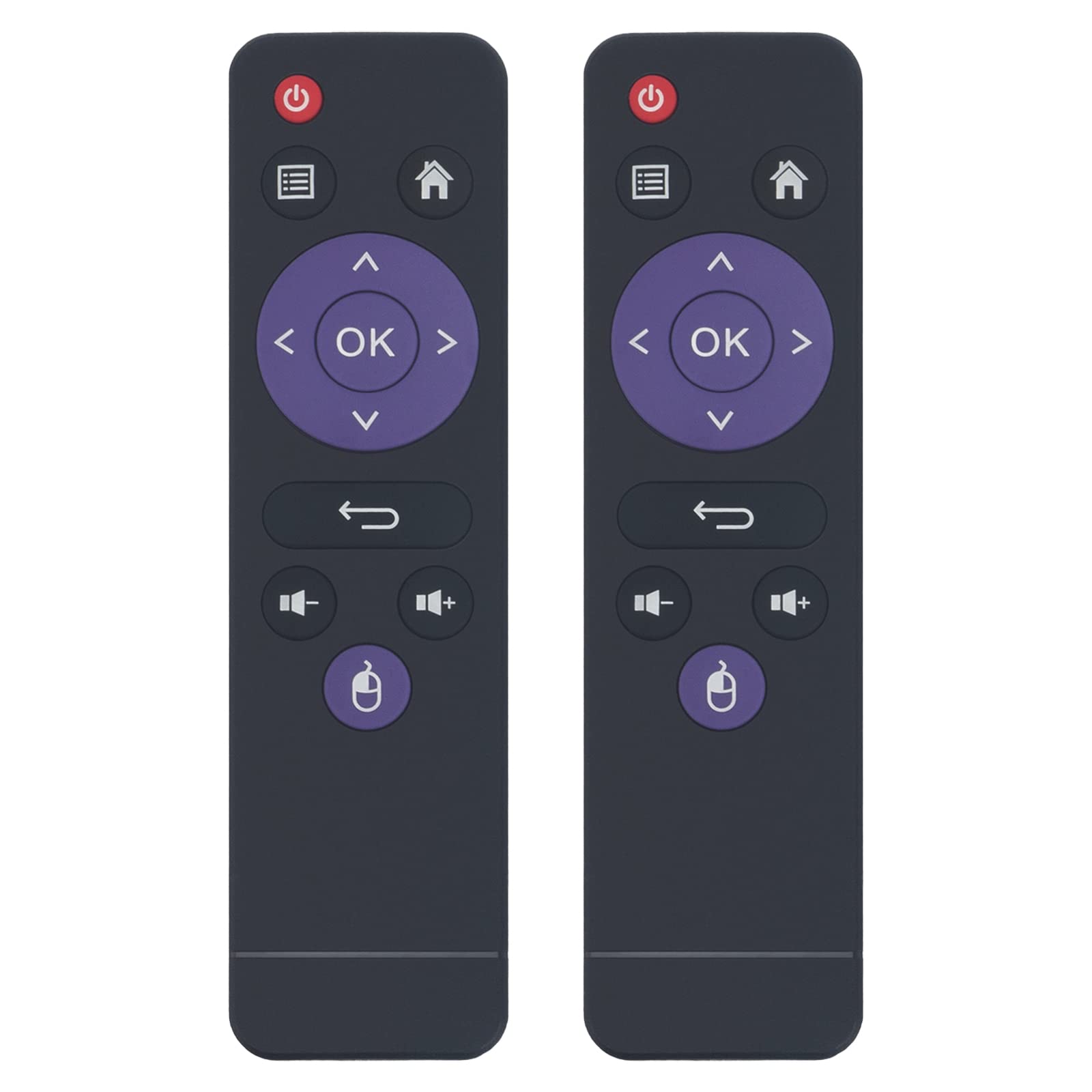Pack of 2 Remote Control Replace fit for MXQ TV Box H96 Mini, H603, A5X Max, H96 Max, RK3328, RK3318, X88 Pro S, X88 Pro T, X88 Pro X3, H6 Allwinne
