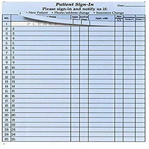 confidential sign in sheets