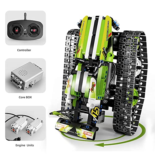 SERANO RC Car Building Kit RC Tracked Car 3 in 1 Building Kit, STEM