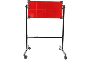 CDZHLTG Table Tennis Rebound Board Rebounder with 8 Rubbers, Improved 2nd Generation Pingpong Return Board Self Training Equipment, Strong Steel Frame & Wheels (Stand Model)