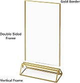 Boxalls Gold Border 5x7 Acrylic Sign Holder Double Sided Vertical Frame Set view 5