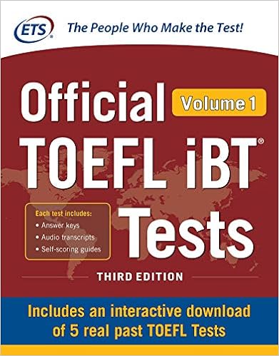 Amazon Com Official Toefl Ibt Tests Volume 1 Third Edition Ebook Educational Testing Service Kindle Store