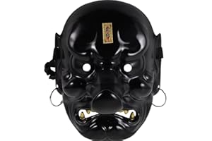 Tengu Mask Strong Samurai Oni Mask Performance Drama Kabuki Samurai Masquerade Mask for Halloween Cosplay Prop