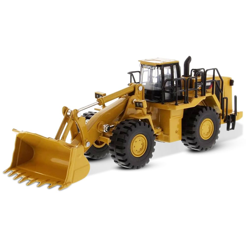 Caterpillar Diecast Masters 85697 Wheel Loader 988H, Detailed Cat Construction Vehicle in Display Window Box, Scale 1:64, Approx. 19.8 x 5.9 x 6.8 cm, Suitable for Collectors and as a Gift