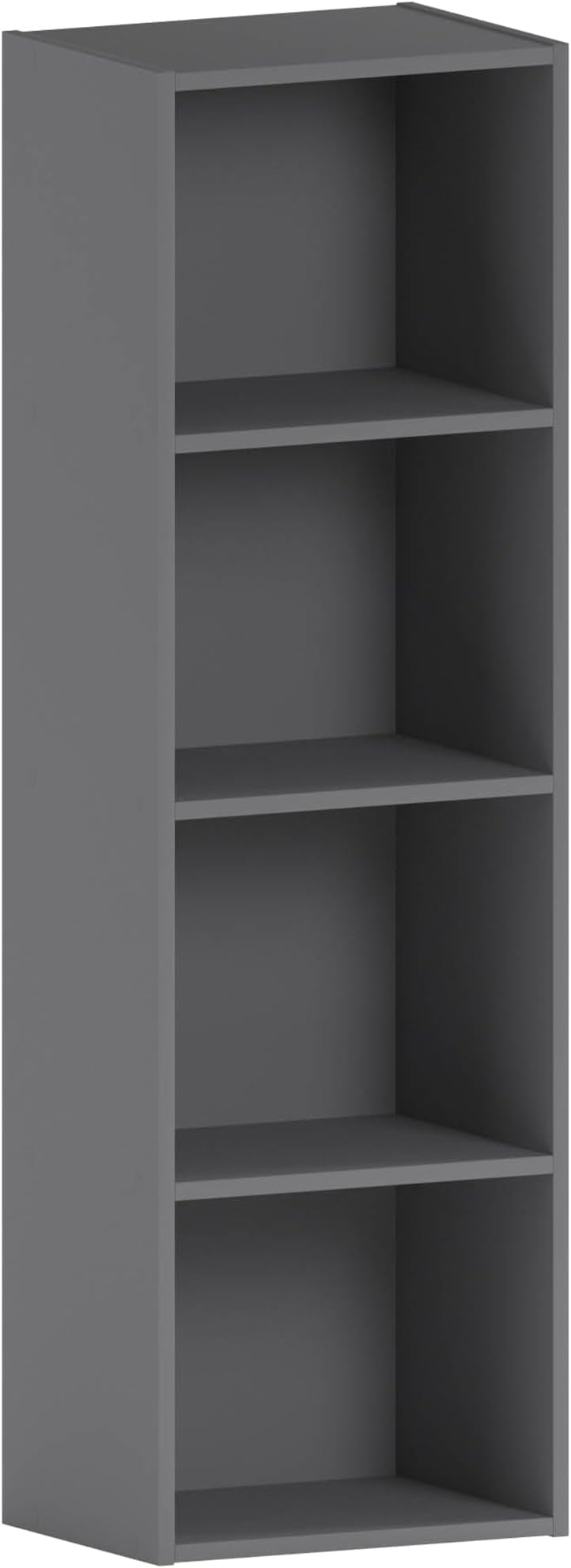 Vida Designs Oxford 4 Tier Cube Bookcase Grey Wood Shelving Unit