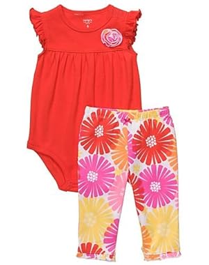 Carters Baby Girls' Floral bodysuit Pants Set