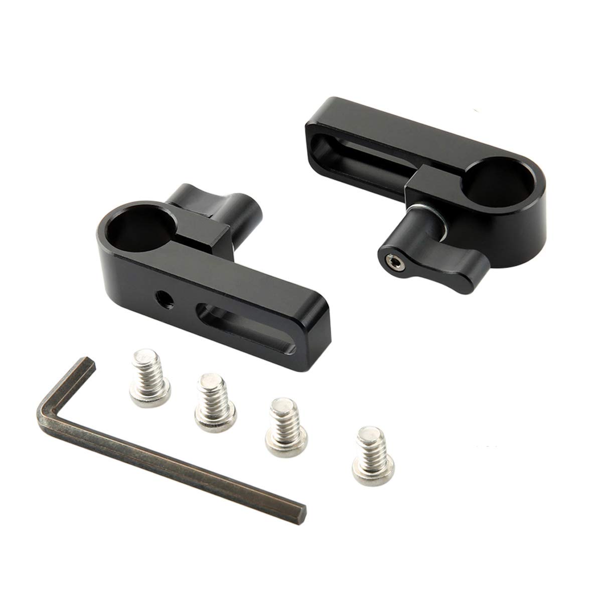 Photo 1 of NICEYRIG 15mm Single Rod Holder with Counter Bore, Camera Rod Rail Extension EVF Mount for Cage/Plate/Handle [ Pack of 2 ]