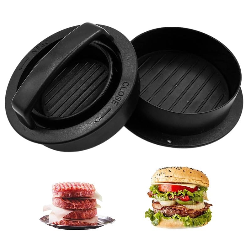 Photo 1 of 1 Set Non-Stick Creative Burger Press - Patty Maker Mold for Meat, Beef, Cheese, Veggie, Hamburger, Cheeseburger, Easy to Use and Clean