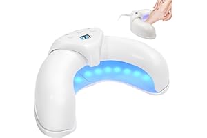 JUNLLU Nail Fungus Laser Treatment LED Light Device-Home Use Automatic Sensing Nail Fungus Light Device for Weak And Damaged Nails,Portable and Adjustable Size(White)