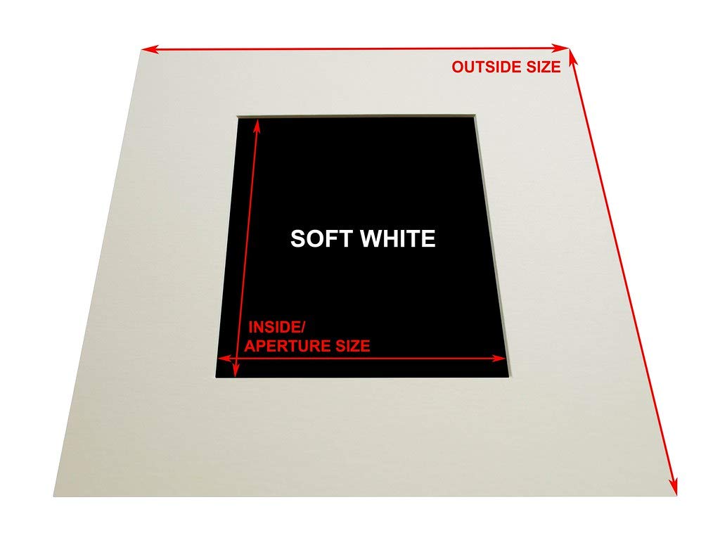 40X30CM Mount for A4 - Image/Photo/Picture- Soft White - Pack of 8