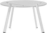 Grand Patio Round Coffee Table 70cm Lightweight Outdoor Indoor White view 9