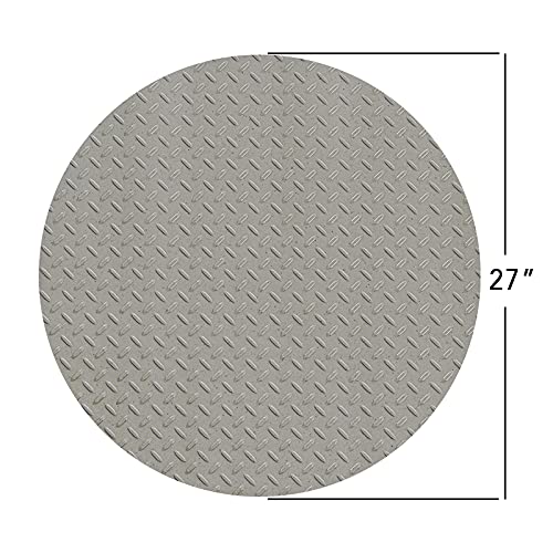 RESILIA Round Under Grill Mat Sandstone Diamond Plate, Small 27