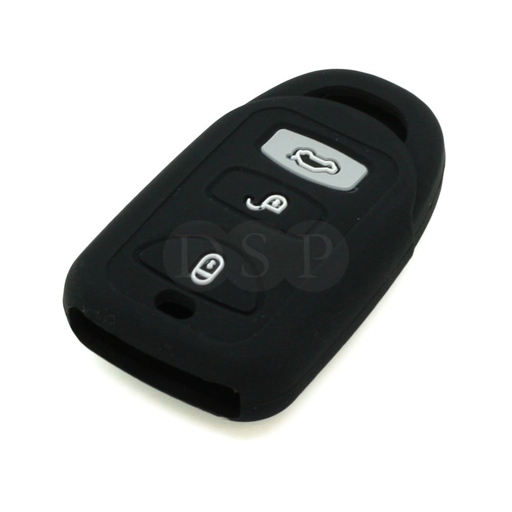 BROVACS Silicone Cover Protector Case Holder Skin Jacket Compatible with HYUNDAI KIA 3 Button Smart Remote Key Fob CV4106 Black