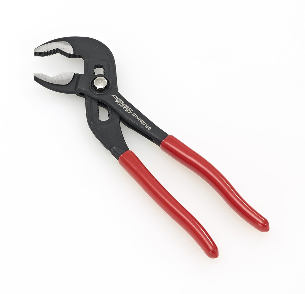 Nerrad Tools NTVPRG180 Viper Grip Pump Pliers, Black/Red, 7-Inch