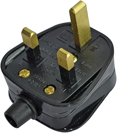 Faithfull Power Plus 13A 230V Plastic 3 Pin Plug - Black