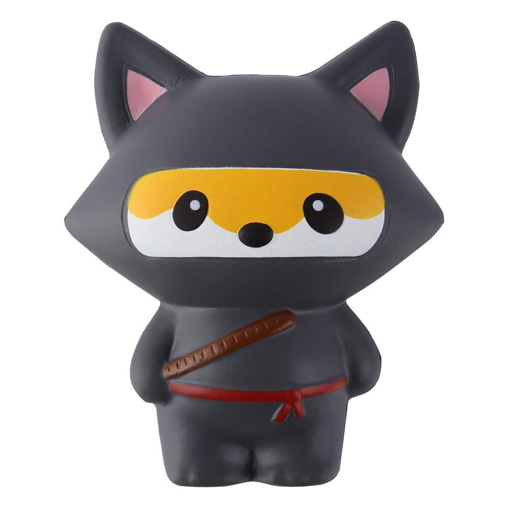 Anboor Squishies Ninja Fox Squishy Slow Rising Squeeze Toy Kawaii Scented Soft Squishies Animal Toys Prime 1Pcs