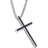 Rnivida Philippians 4:13 Cross Pendant Necklace, I CAN DO ALL THINGS Bible Verse Stainless Steel Necklace Confirmation Jewelry Gifts