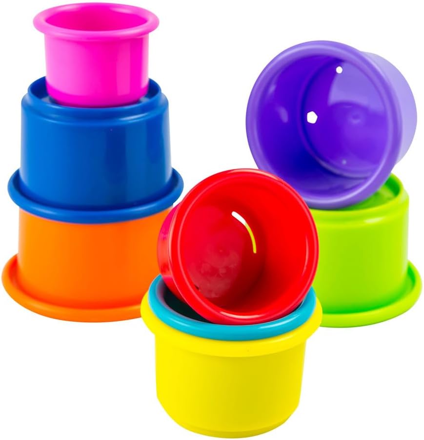 LAMAZE Stacking Cups Set 8 Colourful Nesting Toy for Babies 0 Months+