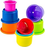 LAMAZE Stacking Cups Set 8 Colourful Nesting Toy for Babies 0 Months+