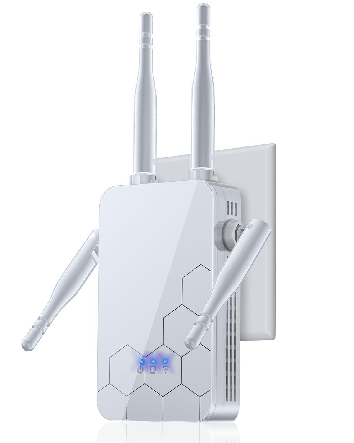 Photo 1 of WiFi Extender Internet Booster, Range Repeater Wireless Routers Amplifier, 80% Faster | Broader Than Ever, Support More Network Devices at Home, 1-Tap Setup