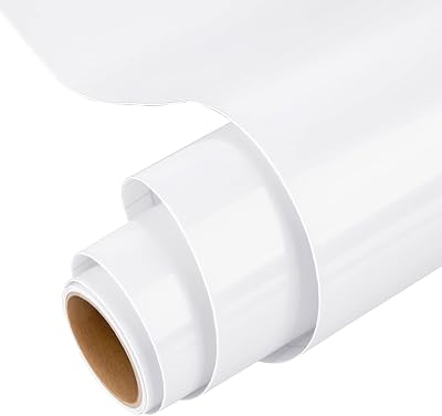 IModeur Glossy White Permanent Vinyl Roll 30.5cm for DIY Projects
