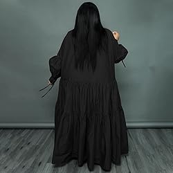 Women's Plus Size Dress Fall Long Sleeve Button