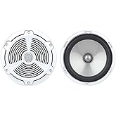 BOSS Audio Systems MR752C 7.5 inch Marine Boat Stereo Speakers - 400 Watts (per pair), Coaxial, 2 Way, Full Range, 4 Ohms, Weatherproof, Sold in Pairs