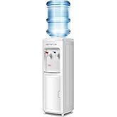 Giantex Top Loading Water Cooler Dispenser 5 Gallon Normal Temperature Water and Hot Bottle Load Electric Home with Storage C