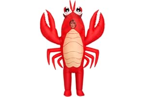 KOOY Inflatable Lobster Costume Adult, Inflatable Costume For Adult, Blow Up Crawfish Costumes Women/Men for Funny Party, Lobster Dress, Onesie For Mardi Gras/Halloween