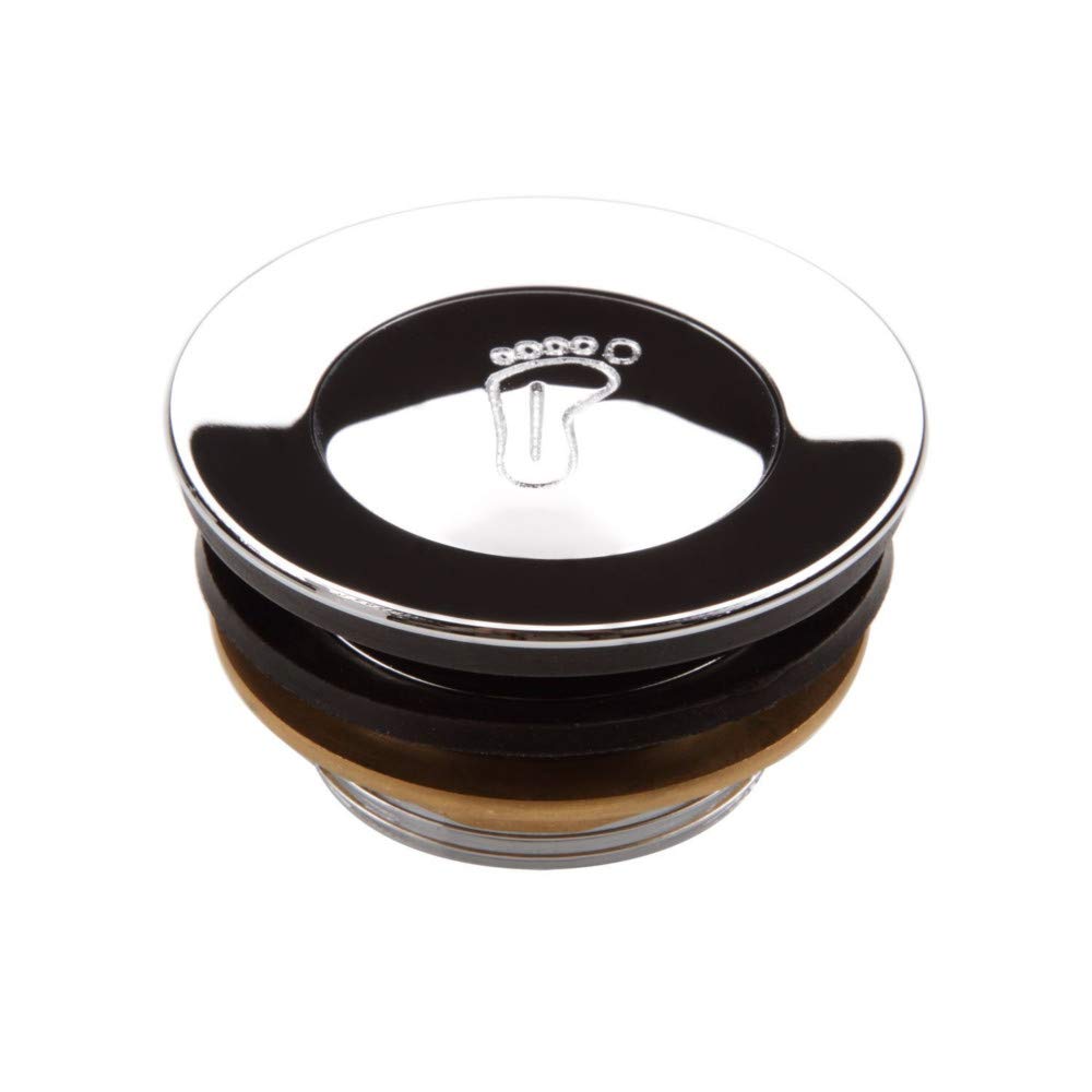 High-quality click clack drain fitting brass for bathtub and shower tray, chrome, round, 1 1/2 inch for connecting to siphon syphon