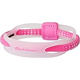 Phiten X50 Hybrid Titanium Bracelet - Sport Bracelet Permeated with X50 Aqua-Titanium Technology for Alternative Healing - Power Elastomer Zone with Micro Titanium Spheres - Clear/Pink, 5.75 Inch