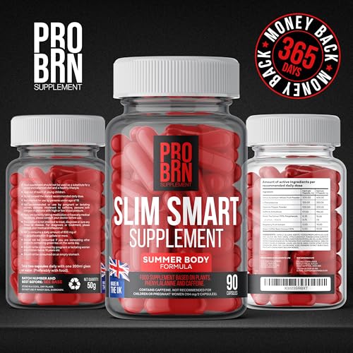 Pro BRN Fat Burner – 90 Vegan Capsules with Caffeine, Green Tea, Cayenne & Citrus Aurantium – Metabolism, Energy & Appetite Support for Women & Men – 45 Day Supply, Made in UK