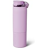 BrüMate Rise 25oz Water Bottle With 100% Leakproof Covered Silicone Straw | Insulated Stainless Steel Water Bottle | Cup-Holder Friendly | Fast Flow | Soft Sip Silicone Spout | BPA-Free (Lavender)