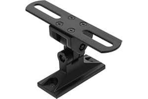 GARIOUANS Adjustable Black Speaker Wall Mount Bracket for Surround Sound and Bookshelf Speakers 360° Rotation, Universal Wall
