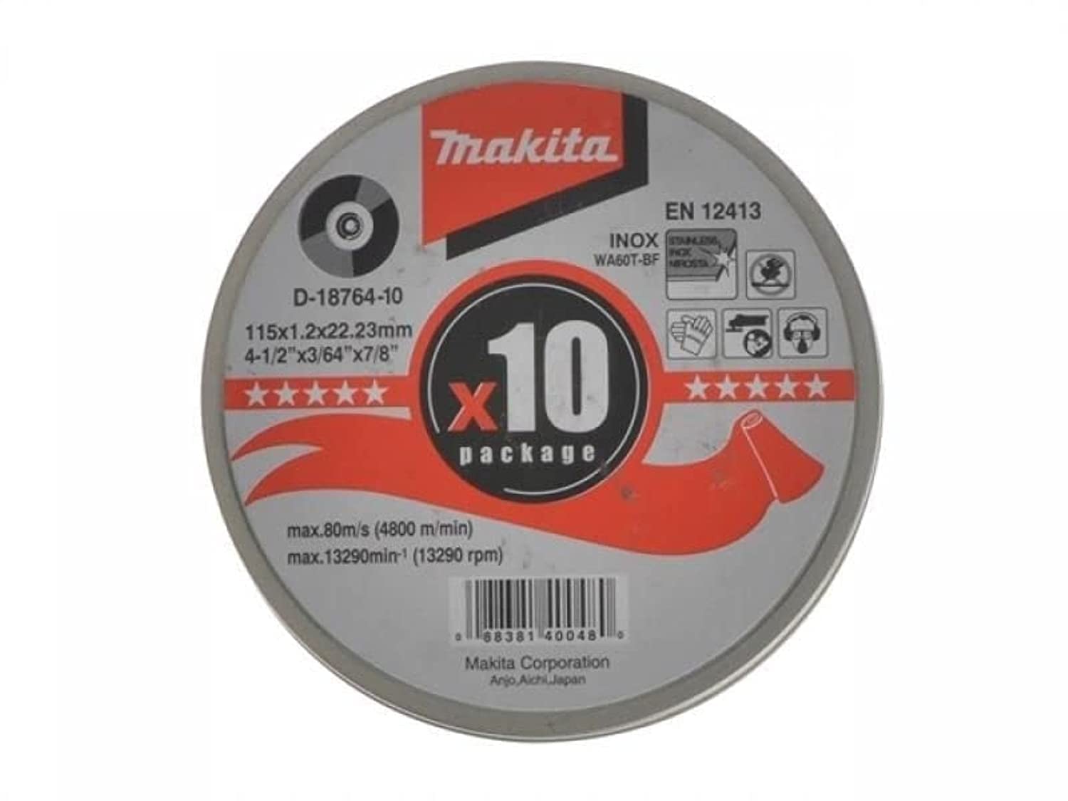 Makita D-18764-10 115mm Cut Off Wheel - for Stainless Steel 1mm Thick