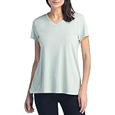 Fishers Finery Women's Ecofabric Short Sleeve V-Neck Tee; Relaxed Fit