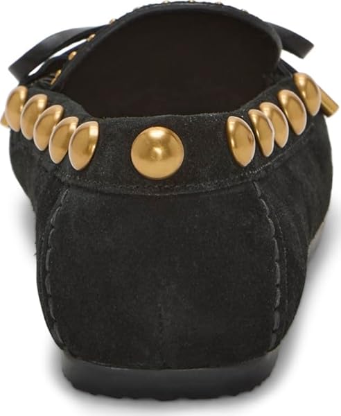 VINCE CAMUTO WOMEN SENNETT STUDDED MOCASSIN BLACK 6 MEDIUM