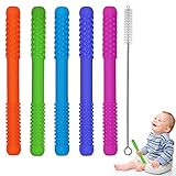 Hollow Teething Tubes Toys for Babies Girls Boys, 5