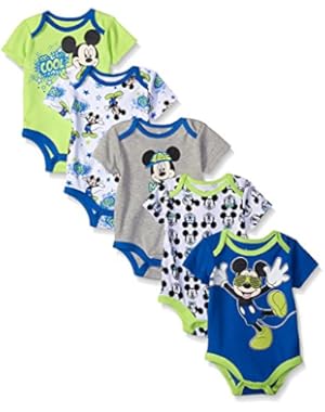 Baby Boys Mickey 5 Pack Bodysuits