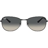 Ray-Ban RB3733 Square Aviator Sunglasses for Men for Women | In Arista Gold, Gold &amp; Black. Polarized options available. Metal frame.