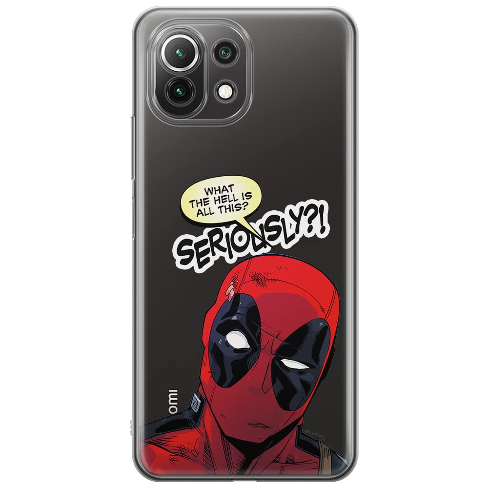 ERT GROUP mobile phone case for Xiaomi 11 Lite 4G/5G original and officially Licensed Marvel pattern Deadpool 010, partially transparent — image 1