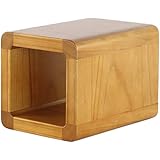 Home Office Desk Chairs Small Stool Change Shoe Bench Storage Japanese-Style Home Creative Solid Wood (Color : A, Size : 2424